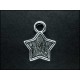 Stern silberfarben Schmuckanhänger ca. 12 x 13 mm vorne