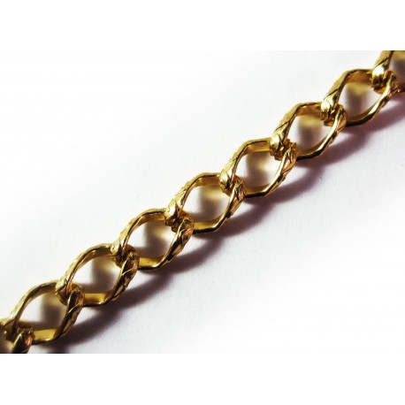 Leisure-Beads - 50cm goldfarbene Kette 11x7mm Gliederkette mit großen Gliedern - Schmuckzubehör