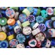 20x 10mm Polymer Clay Blumen Perlen und andere Muster im bunten Mix - Polymer Clay Schmuckzubehör