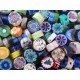 20x 10mm Polymer Clay Blumen Perlen und andere Muster im bunten Mix - Polymer Clay Schmuckzubehör - Leisure-Beads DIY