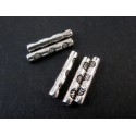 5x Tube silberfarbene Röhrchen 14.5x2.5mm Metallperlen Spacer - Schmuckzubehör Metallperle
