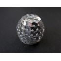 1x 22mm silberfarben Pailletten Perle silberfarben Glitzerperle - Schmuckzubehör