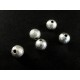 5x Stardust angerauhte Metallperlen 8mm hellsilberfarben platinfarben Kugel Spacer - Schmuckzubehör Metallperle