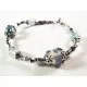 Armband mit Glas Opalperlen, geschliffenem Kristallglas und Metallperlen aus Metall - Schmuck Bastelset - Leisure-Beads DIY