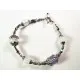 Armband mit Glas Opalperlen, geschliffenem Kristallglas und Metallperlen aus Metall - Schmuck Bastelset - Leisure-Beads DIY