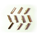 10x goldfarbene Bandklemme 25mm Bandverbinder - Schmuckzubehör