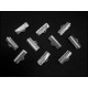 10x silber Bandklemme 16mm silberfarben - Schmuckzubehör