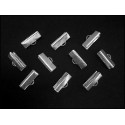 10x silberfarbene Bandklemme 16mm silberfarbene Bandverbinder - Schmuckzubehör