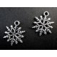 2x Schneeflocke ca. 20x15mm silberfarben Schmuckanhänger - Schmuckzubehör Weihnachten