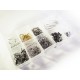 42 Ohrhaken und Ohrclips als Schmuckzubehör Set in Sortierbox - Schmuckzubehör Set