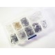 42 Ohrhaken und Ohrclips als Schmuckzubehör Set in Sortierbox - Schmuckzubehör Set