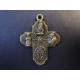 1x Bronze Kreuz 30x23mm Anhänger Kruzifix bronzefarben Schmuckanhänger - bronze Schmuckzubehör