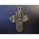 1x Bronze Kreuz 30x23mm Anhänger Kruzifix bronzefarben Schmuckanhänger - bronze Schmuckzubehör - Leisure-Beads DIY