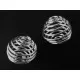 2x große silber Spiralen Metallperle ca. 20x20mm silberfarben - Schmuckzubehör Metallperlen - Leisure-Beads DIY
