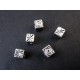 5x silber 5x4mm Metallperlen Würfel Großloch Perlen Quader Spacer - Schmuckzubehör Metallperle
