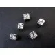 5x silber 5x4mm Metallperlen Würfel Großloch Perlen Quader Spacer - Schmuckzubehör Metallperle - Leisure-Beads DIY