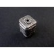 1x silber 12.5x10mm große Metallperle als Würfel / Quader Spacer - Schmuckzubehör Metallperle