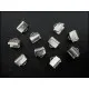 10x hellsilberfarbene Bandklemme 8mm platinfarben - Schmuckzubehör - Leisure-Beads DIY
