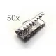 50x hellsilber Bandklemme 13mm platinfarben - Schmuckzubehör - Leisure-Beads DIY