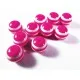 10x pink weiss gestreifte Perlen aus Harz 10mm - Resin Schmuckzubehör - Leisure-Beads DIY