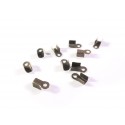 20x kupferfarben Endkappe 6x3mm Schmuckband Klemme - Schmuckzubehör