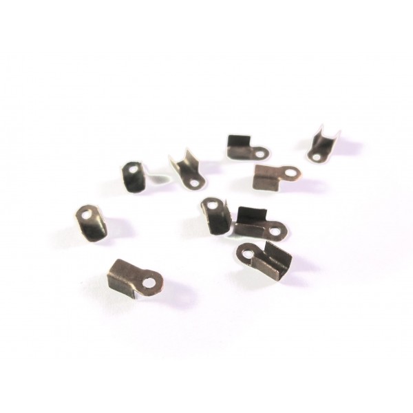 20x kupferfarben Endkappe 6x3mm Schmuckband Klemme - Schmuckzubehör