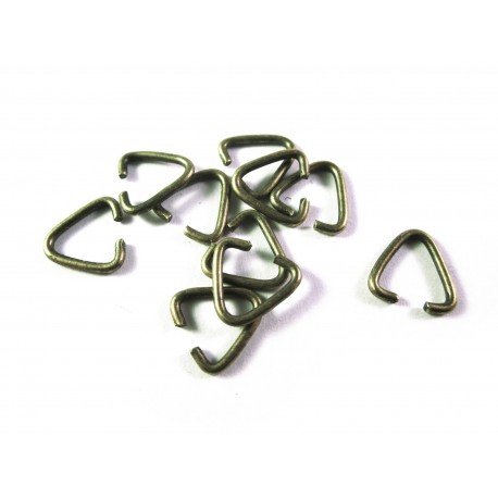 Leisure-Beads - 10x bronzefarben Collierschlaufe 10x9mm Anhängerhaken - Schmuckzubehör