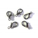 5x gunmetal Karabinerhaken 14mm Schmuckverschluss - gunmetal Schmuckzubehör