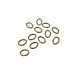 50x bronze Biegering 6x5mm oval bronzefarben - bronze Schmucktzubehör