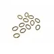 50x bronze Biegering 6x5mm oval bronzefarben - bronze Schmucktzubehör - Leisure-Beads DIY