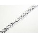 50cm hellsilberfarbene Kette 6x3mm silber Gliederkette - Schmuckzubehör