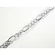 50cm hellsilberfarbene Kette 6x3mm silber Gliederkette - Schmuckzubehör - Leisure-Beads DIY