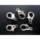 5x 14mm Karabinerhaken platinfarben glatt - Schmuckzubehör