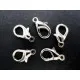 5x 14mm Karabinerhaken platinfarben glatt - Schmuckzubehör - Leisure-Beads DIY