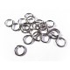20x 8mm Biegering rund Spaltring silberfarben - Schmuckzubehör Biegering