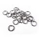 20x 8mm Biegering rund Spaltring silberfarben - Schmuckzubehör Biegering - Leisure-Beads DIY