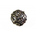 1x bronzefarben Drahtperle 18mm Spacer - Schmuckzubehör Metallperle