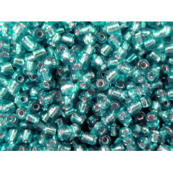 Leisure-Beads - 10g smaragdgrüne Rocailles 2mm (12/0) Silbereinzug - Schmuckzubehör Rocailles