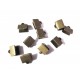 10x glatte bronze Bandklemme 7mm bronzefarben - bronze Schmuckzubehör