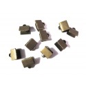 10x glatte bronzefarbene Bandklemme 7mm bronzefarbene Bandverbinder - Schmuckzubehör