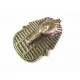 1x großer ägyptischer Mumienkopf Tut-Anch-Amun Anhänger ca. 50x35x6mm bronzefarbener Schmuckanhänger - bronze Schmuckzubehör - Leisure-Beads DIY
