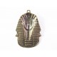 Rückseite ägyptischer Mumienkopf Tut-Anch-Amun Anhänger ca. 50x35x6mm bronzefarbener Schmuckanhänger - bronze Schmuckzubehör