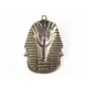 Rückseite ägyptischer Mumienkopf Tut-Anch-Amun Anhänger ca. 50x35x6mm bronzefarbener Schmuckanhänger - bronze Schmuckzubehör - Leisure-Beads DIY