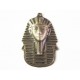 1x großer ägyptischer Mumienkopf Tut-Anch-Amun Anhänger ca. 50x35x6mm bronzefarbener Schmuckanhänger - bronze Schmuckzubehör