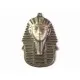 1x großer ägyptischer Mumienkopf Tut-Anch-Amun Anhänger ca. 50x35x6mm bronzefarbener Schmuckanhänger - bronze Schmuckzubehör - Leisure-Beads DIY