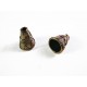 2x bronze Perlenkappen ca. 11x9mm bronzefarbene Perlen Kappen - bronze Schmuckzubehör