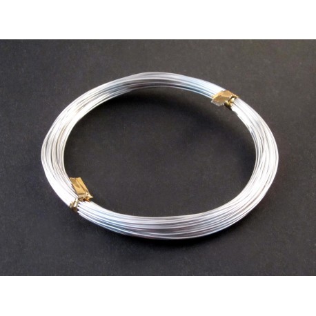 Leisure-Beads - 10m Aluminium Draht hellsilberfarben Dicke 0,8mm Schmuckdraht - Schmuckzubehör Schmuckdraht