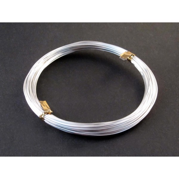 10m Aluminium Draht hellsilberfarben Dicke 0,8mm Schmuckdraht - Schmuckzubehör Schmuckdraht - Leisure-Beads DIY