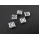 5x silber 4,5x4,5mm Metallperlen diagonal Quadrat Perlen Spacer - Schmuckzubehör Metallperle