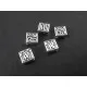 5x silber 4,5x4,5mm Metallperlen diagonal Quadrat Perlen Spacer - Schmuckzubehör Metallperle - Leisure-Beads DIY